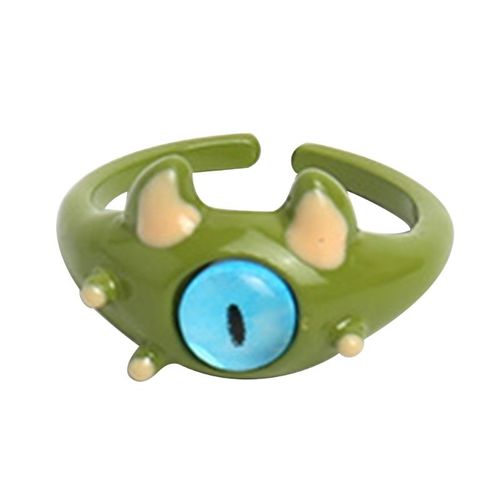 Bague De Chat Vert Pour Couples, Épingle À Cheveux, Ouverture Réglable, Bijoux De Mariage, Doux Et Cool, Livraison Directe 