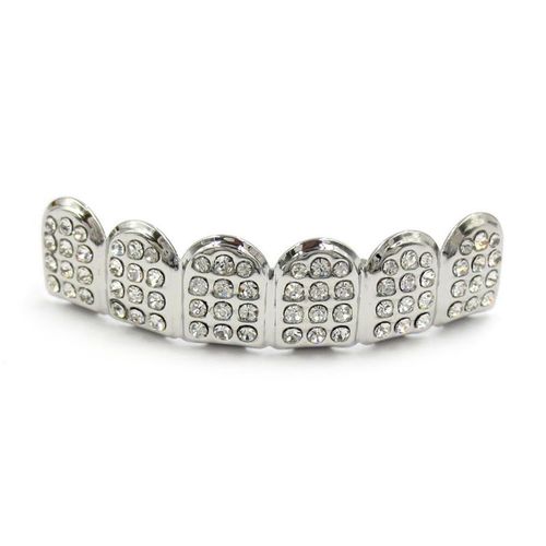 Niche Bouche Caps Dent Pour Grillz Bretelles Sertie De Diamants Rappeur Dents Bijoux Dropship