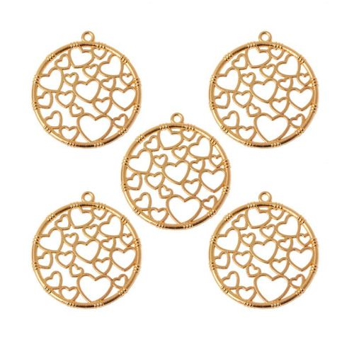 Collier Pendentif Avec Cadre En Métal Doré, 6 Pièces, Mignon Cadre Ajouré, Chaton Chat, Uv, Résine Époxy, Outils, Accessoires Faits À La Main