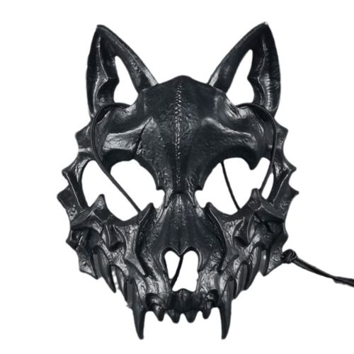 Masque Japonais En Plastique Pour Halloween, Dragon, Dieu, Loup, Cosplay, Squelette, Animal, Unisexe, Fête, Spectacle Sur Scène, Livraison Directe