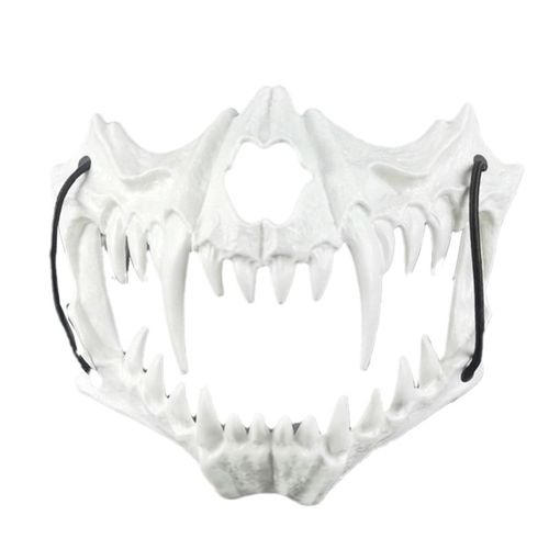 Masque Japonais En Plastique Pour Halloween, Dragon, Dieu, Loup, Cosplay, Squelette, Animal, Unisexe, Fête, Spectacle Sur Scène, Livraison Directe