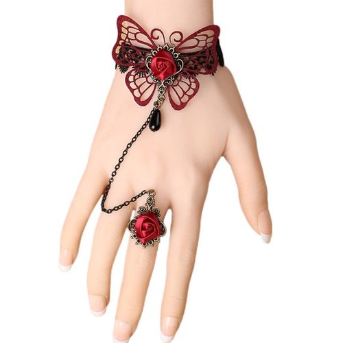 Bracelet À Main En Dentelle Papillon Et Fleur, Bijoux De Mariage, Livraison Directe