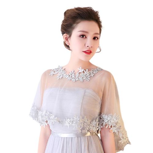 Cape De Soirée En Dentelle Florale Pour Femmes, Monocouche, Haut Et Bas, Châle, Garniture D'épissure, Boléro