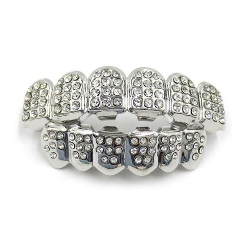 Niche Bouche Caps Dent Pour Grillz Bretelles Sertie De Diamants Rappeur Dents Bijoux Dropship