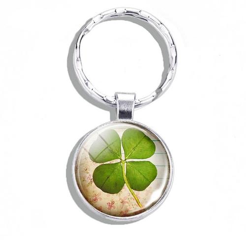 Porte-Clés De Voiture Eververs En Verre Cristal, Pendentif 4 Cuir Chevelu, Porte-Clés Porte-Bonheur, Cadeau De Bijoux, Livraison Directe