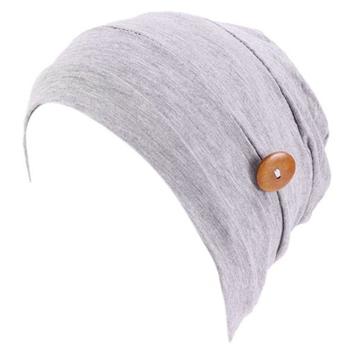 Casquette Turban Plissée En Coton Modal Pour Femmes, Porte-Masque Facial Avec Bouton Fixe, Couleur Unie, Protection Des Oreilles, Enveloppement De Tête, Chimio Extensible