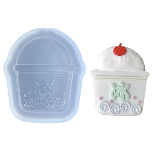 Géométrie Sorbet Dessert Tasse Résine Moulage Silicone Moule Femme Porte-Clés Pendentif Décoratif Quicksand Moule Pour Diy