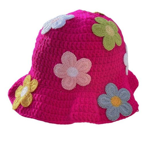 Décor De Fleurs À Large Bord Été Seau Chapeau Crochet Floral Pêcheur Chapeaux Pour Femmes Chapeaux Respectueux De La Peau Grand