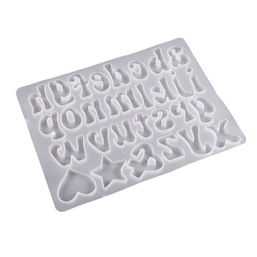 Pendentif Chiffre Alphabet Élection Xy Résine Moule Lettre Anglaise Silicone Porte-Clés Pendentif Pour Anniversaire Décoration De La Maison Dropship