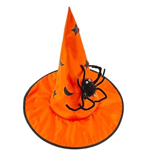 Chapeau De Sorcier Halloween Chapeau De Sorcière Avec Diable Araignées Halloween Cosplay Chapeau De Sorcière Costume De Fête De
