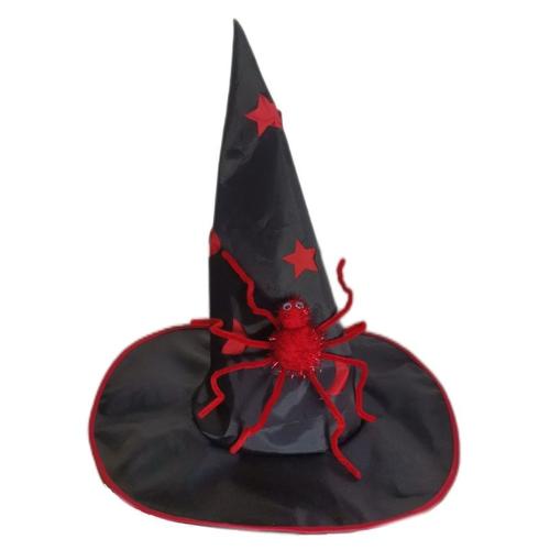 Chapeau De Sorcier Halloween Chapeau De Sorcière Avec Diable Araignées Halloween Cosplay Chapeau De Sorcière Costume De Fête De