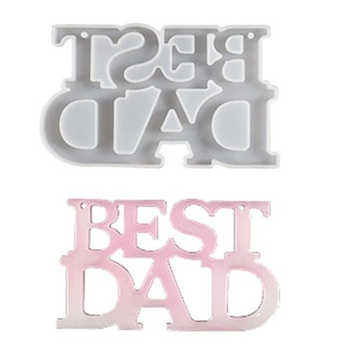 Papa-Moule À Pendentif En Silicone, Moules À Bijoux En Résine, Porte-Clés, Bestdad, Comprimés, Expédition Directe