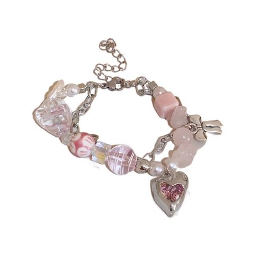 Perles De Bohème Bracelets Perlés Collier Coeur N¿Ud Papillon Collier En Cristal De Haute Qualité Été Collier Acrylique Bijoux