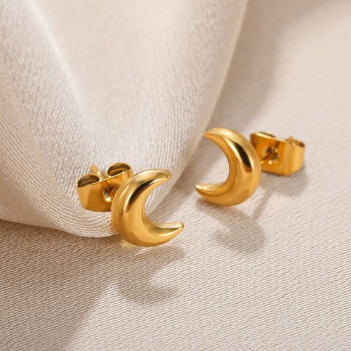 Boucles D'oreilles Créoles En Acier Inoxydable Doré Pour Hommes Et Femmes, Pendentifs Punk, Métal Lisse, Déclaration, Cadeau De Bijoux Vintage