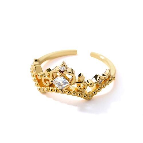 Bagues Couronne En Cristal Bleu Clair Pour Femme, Bague De Princesse Douce Réglable, Réplique De Bijoux De Mariage, Meilleurs Cadeaux Du Jour De Léon Pour Femme