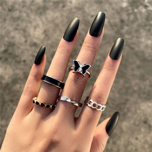 Ensemble De Bagues En Forme D'éléphant, Vintage, Couleur Argent, Fleur, Yeux, Pour Femmes Et Hommes, Punk, Plaqué Argent, Tendance, Bijoux, Cadeaux, 2022