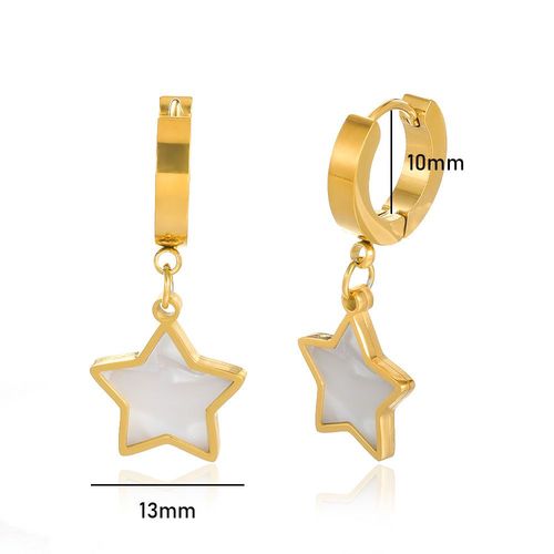 Boucles D'oreilles Coquillage En Acier Inoxydable Pour Femme, Étoile Vintage, Coeur D'amour, Papillon, Crevaison D'oreille, Bijoux, Cadeaux De Noël