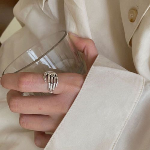 Ensemble De Bagues En Forme D'éléphant, Vintage, Couleur Argent, Fleur, Yeux, Pour Femmes Et Hommes, Punk, Plaqué Argent, Tendance, Bijoux, Cadeaux, 2022