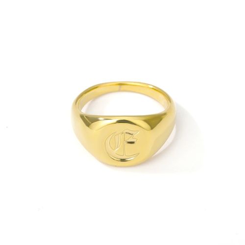A-Z Initiale Lettre En Acier Inoxydable Bijoux Anneaux Pour Femmes Hommes Vintage Alphabet En Métal Chimcouple Chunky Anneaux Bague Bff Cadeaux