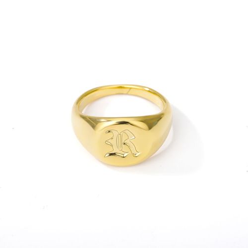 A-Z Initiale Lettre En Acier Inoxydable Bijoux Anneaux Pour Femmes Hommes Vintage Alphabet En Métal Chimcouple Chunky Anneaux Bague Bff Cadeaux