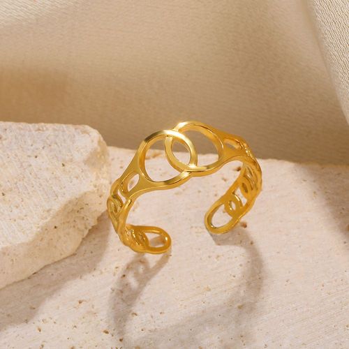 Bagues Ouvertes Déformées En Acier Inoxydable Pour Hommes Et Femmes, Bijoux Punk Rock, Texture Irrégulière