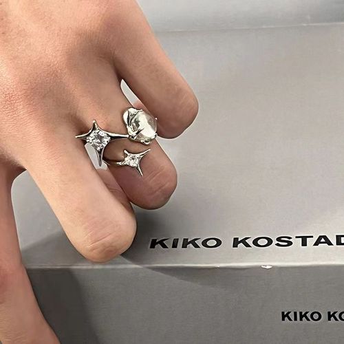 Bague Ouverte En Cristal Rose Pour Femmes Et Filles, Bijoux Géométriques De Luxe Vintage, Accessoire Cadeau Y2k, 2022