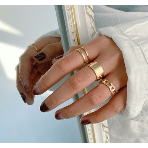 Ensemble D'anneaux De Croix De Document En Or Pour Femmes, Matiques En Pierre Verte, Bague De Doigt, Bijoux Féminins, Mode Gothique, Nouveau, 2021