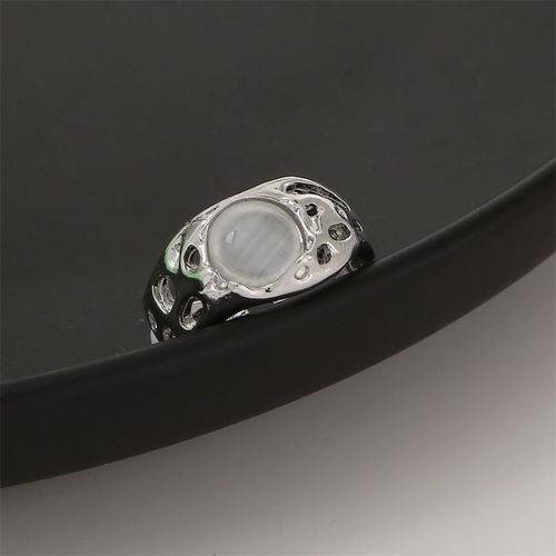 Bague Ouverte Coeur D'amour Pour Femme, Bague En Cristal Géométrique Kpop, Pierre De Lune, Bague Gothique, Accessoires Y2k, Bijoux En Gros