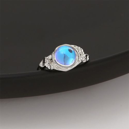 Bague Ouverte Coeur D'amour Pour Femme, Bague En Cristal Géométrique Kpop, Pierre De Lune, Bague Gothique, Accessoires Y2k, Bijoux En Gros