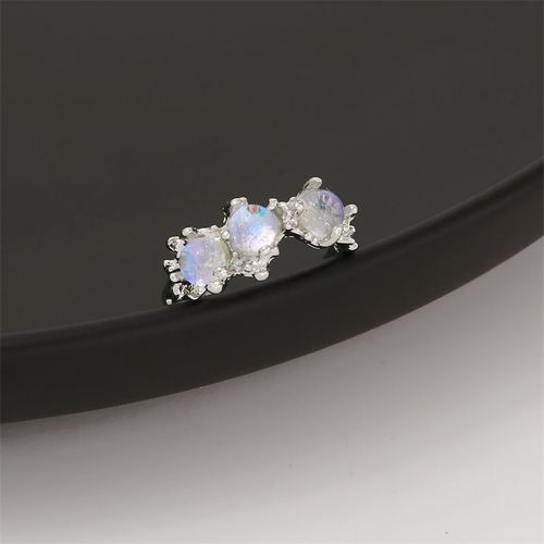 Bague Ouverte Coeur D'amour Pour Femme, Bague En Cristal Géométrique Kpop, Pierre De Lune, Bague Gothique, Accessoires Y2k, Bijoux En Gros