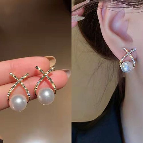Mode Rose Tulipe Perle Boucles D'oreilles Élégance Simple Queue De Poisson Fleur Coeur Boucles D'oreilles Pour Les Femmes Filles Fête D'été Bijoux Cadeaux