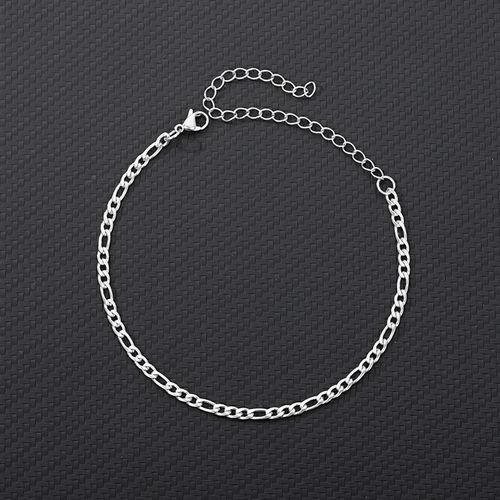 Bracelets De Cheville En Acier Inoxydable Pour Hommes Et Femmes, Bijoux De Pied, Cadeau Punk Cubain, Mode De Charme, Accessoires De Plage, Vente En Gros, 1,0 Nk, 4mm