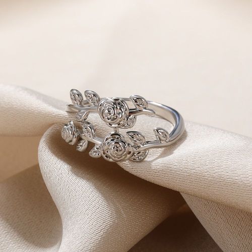 Bagues En Or 18 Carats Pour Femmes, Rose Anillos, Couple Bague Coeur, Bijoux Mode, Documents