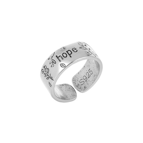 Bague Avec Lettre Noire Gravée Pour Maman, Meilleur Cadeau De Fête Des Mères, Bague En C¿Ur D'amour Papillon Pour Femmes, Bijoux Romantiques
