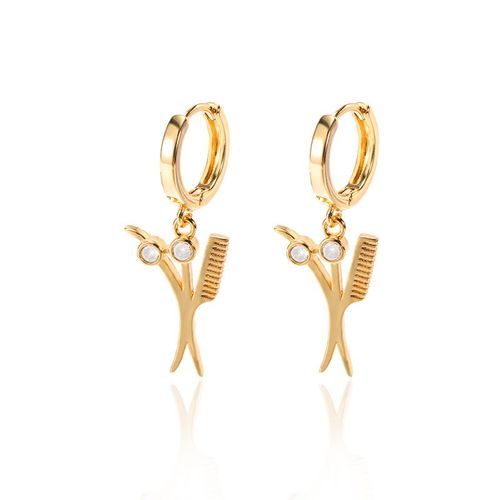 Boucles D'oreilles Pendantes Edward Scissorhands Pour Hommes Et Femmes, Bijoux En Cristal, Accessoires De Piercing D'oreille, Clé Des Yeux, Croix De Jésus