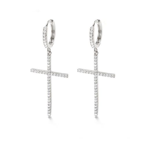 Boucles D'oreilles Pendantes Edward Scissorhands Pour Hommes Et Femmes, Bijoux En Cristal, Accessoires De Piercing D'oreille, Clé Des Yeux, Croix De Jésus