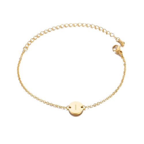 Bracelet À Lettres En Acier Inoxydable Pour Femmes Et Hommes, Gourmette À Breloques De L'alphabet À La Mode, Chaîne Ajustable, Empilable, Bijoux De Couple, Cadeau