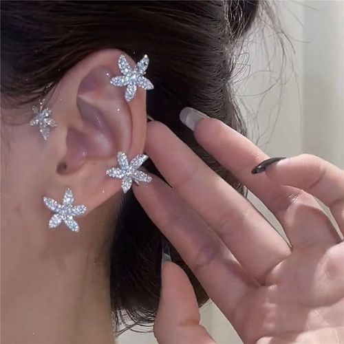 Boucles D'oreilles Clip Papillon En Argent Plaqué Pour Femme, Clips D'oreille Sans Piercing, Manchette D'oreille En Zircone, Bijoux À La Mode, Rotterdam, Kling, Contre-Indiqué, 2022