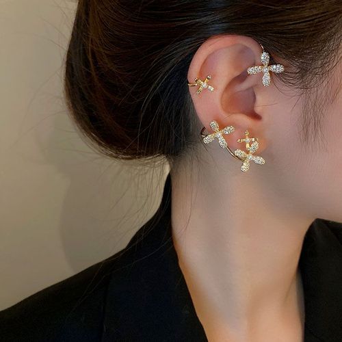 Boucles D'oreilles Clip Papillon En Argent Plaqué Pour Femme, Clips D'oreille Sans Piercing, Manchette D'oreille En Zircone, Bijoux À La Mode, Rotterdam, Kling, Contre-Indiqué, 2022