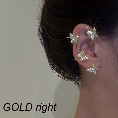 Boucles D'oreilles Clip Papillon En Argent Plaqué Pour Femme, Clips D'oreille Sans Piercing, Manchette D'oreille En Zircone, Bijoux À La Mode, Rotterdam, Kling, Contre-Indiqué, 2022