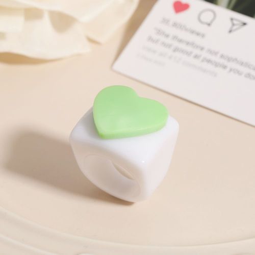 Bague De Personnalité Rétro Pour Femmes Et Hommes, Bijoux Mignons Et Amusants En Forme De C¿Ur Avec Gouttes D'huile En Métal, Formes Géométriques Colorées, Nouvelle Collection 2021