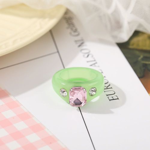 Bague De Personnalité Rétro Pour Femmes Et Hommes, Bijoux Mignons Et Amusants En Forme De C¿Ur Avec Gouttes D'huile En Métal, Formes Géométriques Colorées, Nouvelle Collection 2021