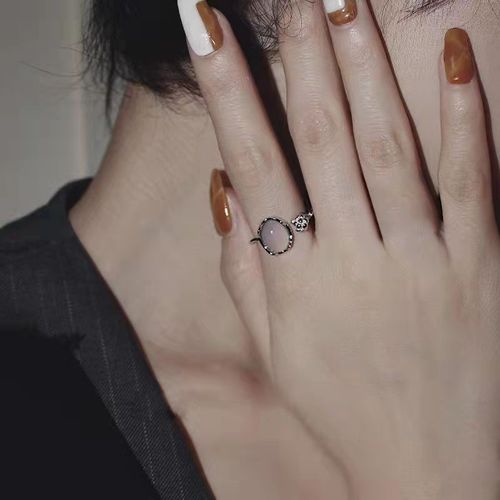 Bague Ouverte En Cristal Rose Pour Femmes Et Filles, Bijoux Géométriques De Luxe Vintage, Accessoire Cadeau Y2k, 2022