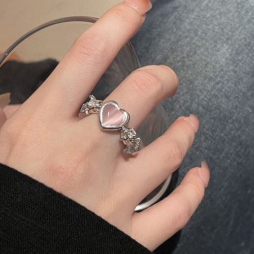 Bague Ouverte En Pierre Naturelle, Opale Blanche, Irrégulière, Cristal Kpop Y2k, Ajouré, Esthétique, Pour Femmes, Bijoux De Doigt