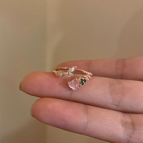 Bague Ouverte En Pierre Naturelle, Opale Blanche, Irrégulière, Cristal Kpop Y2k, Ajouré, Esthétique, Pour Femmes, Bijoux De Doigt
