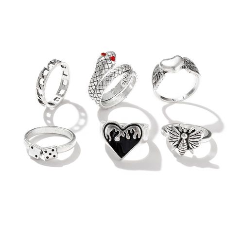 Ensemble De Matiques De Fleur Esthétique Vintage Pour Femmes, Bague De Fête En Cristal Noir, Bijoux De Mariage Au Doigt, Mode Salle, 2021, 11 Pièces Par Ensemble