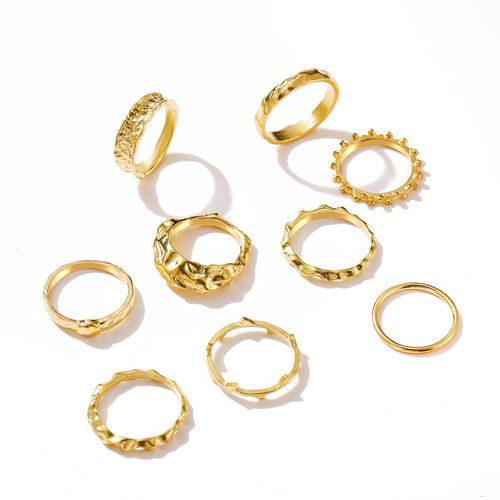 Ensemble De Matiques De Fleur Esthétique Vintage Pour Femmes, Bague De Fête En Cristal Noir, Bijoux De Mariage Au Doigt, Mode Salle, 2021, 11 Pièces Par Ensemble
