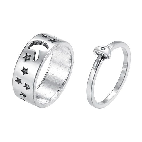 Ensemble De Matiques De Fleur Esthétique Vintage Pour Femmes, Bague De Fête En Cristal Noir, Bijoux De Mariage Au Doigt, Mode Salle, 2021, 11 Pièces Par Ensemble