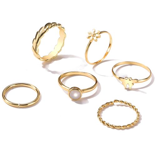 Ensemble De Matiques De Fleur Esthétique Vintage Pour Femmes, Bague De Fête En Cristal Noir, Bijoux De Mariage Au Doigt, Mode Salle, 2021, 11 Pièces Par Ensemble