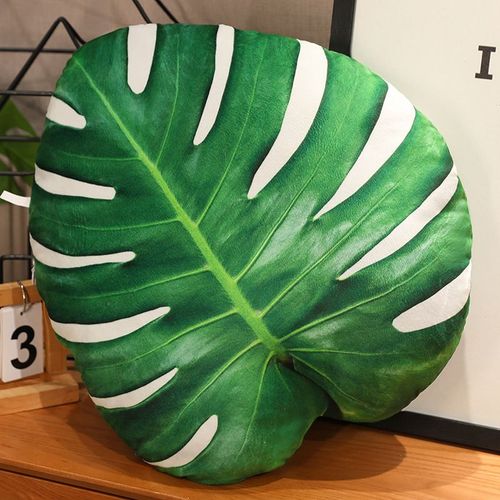 Coussin En Peluche En Forme De Feuille D'érable Et De Ginkgo, Plante Verte, Accessoire Photo Feuille De Tortue 50*40cm 0,4kg
